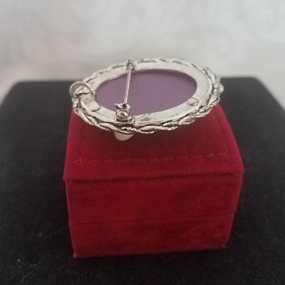 SOLD! Purple/White Butterfly Pendant/Pin NWOT - Picture 3 of 3